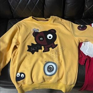 Yellow Graphic Crewneck Sweater